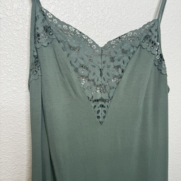 Vintage Y2K Victoria's Secret Size Small Green Lace Chemise Slip - Picture 2 of 4